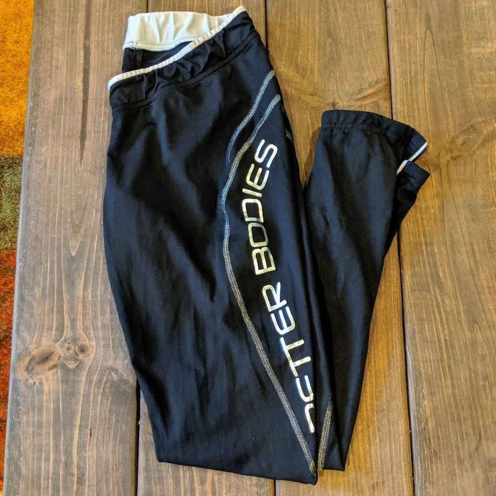 COPY - Better Bodies Black and Silver Tights